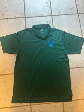adidas Green Climalite Golf Polo with Riverbend Bear Paw Logo